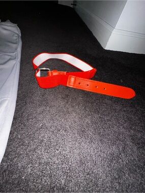 Boys stretchy baseball belt. Orange